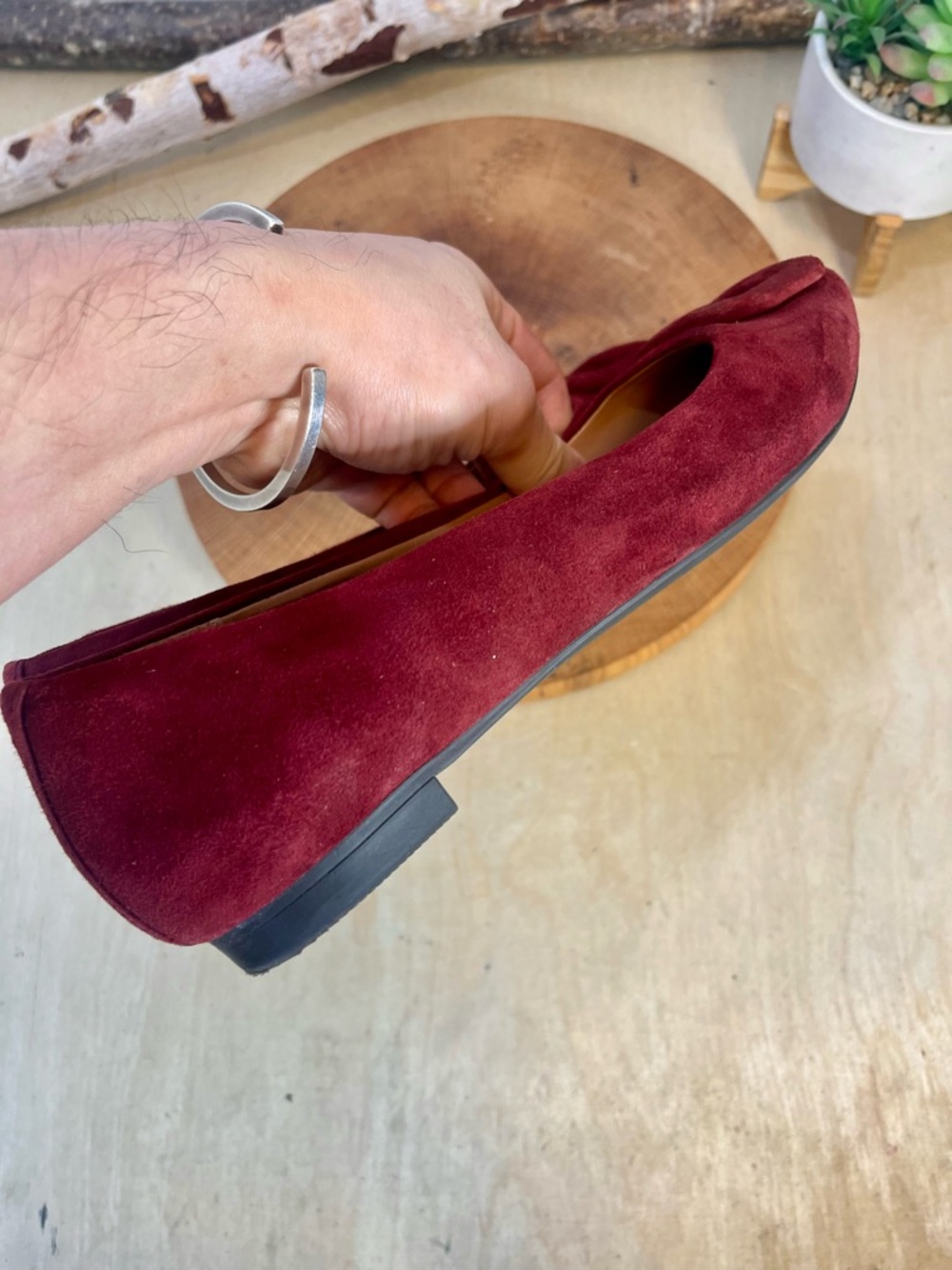 Vionic Amanda Red Suede Ballet Flat Buckle Arch Support Size 8 - Picture 15 of 15